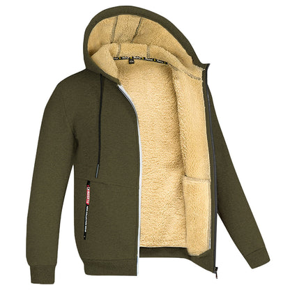 Men's Full Zip Fleece Hoodie - Casual Winter Jacket for Streetwear, Sports and Everyday Comfort