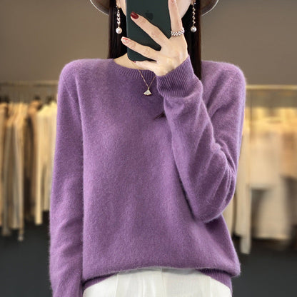Merino Wool Sweater – Women’s Soft Cashmere Feel Knit Pullover for Autumn Winter Comfort and Timeless Everyday Style