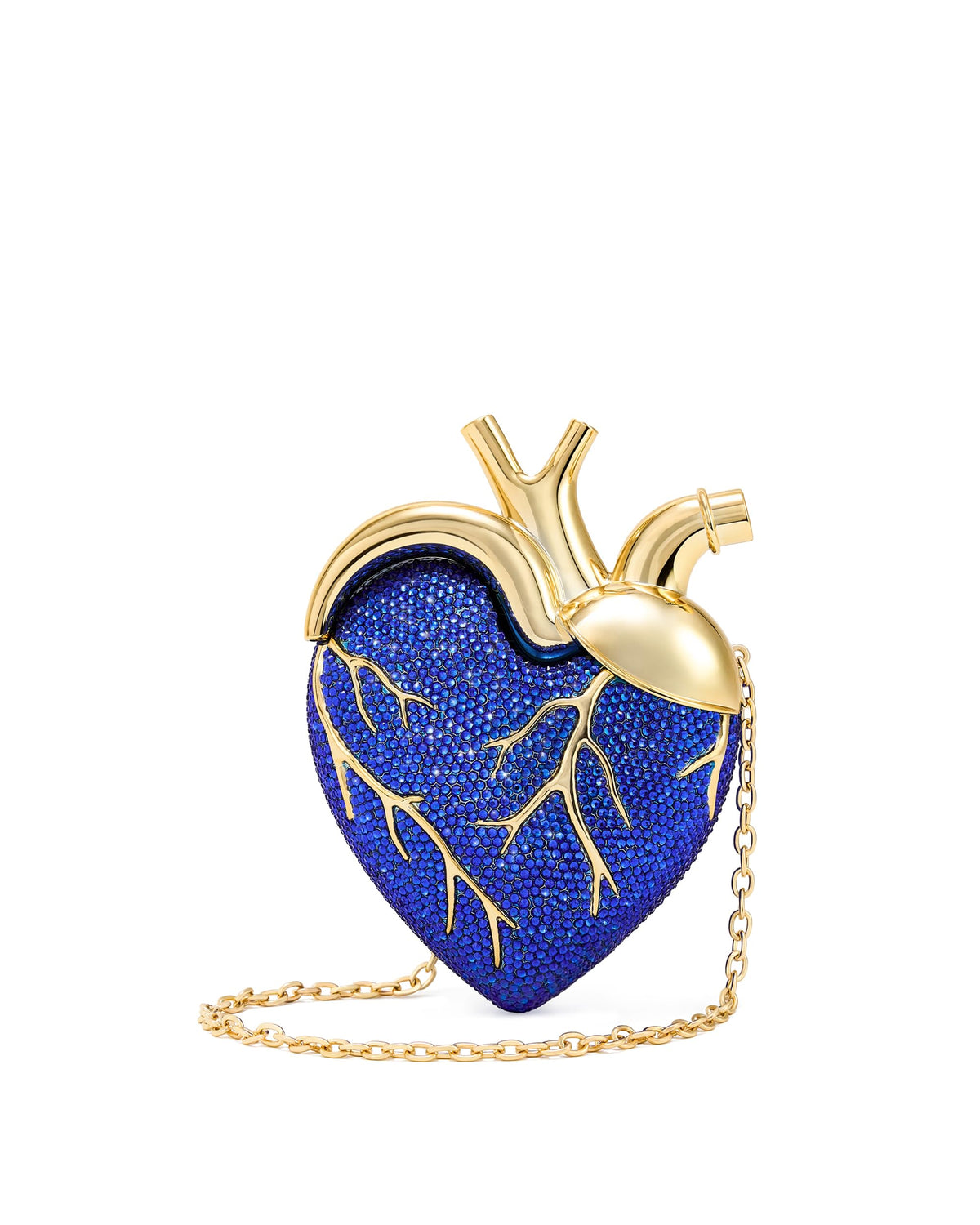 Heart Crystal Evening Handbag – Luxury Rhinestone Chain Purse for Weddings, Cocktail Parties and Elegant Evening Style