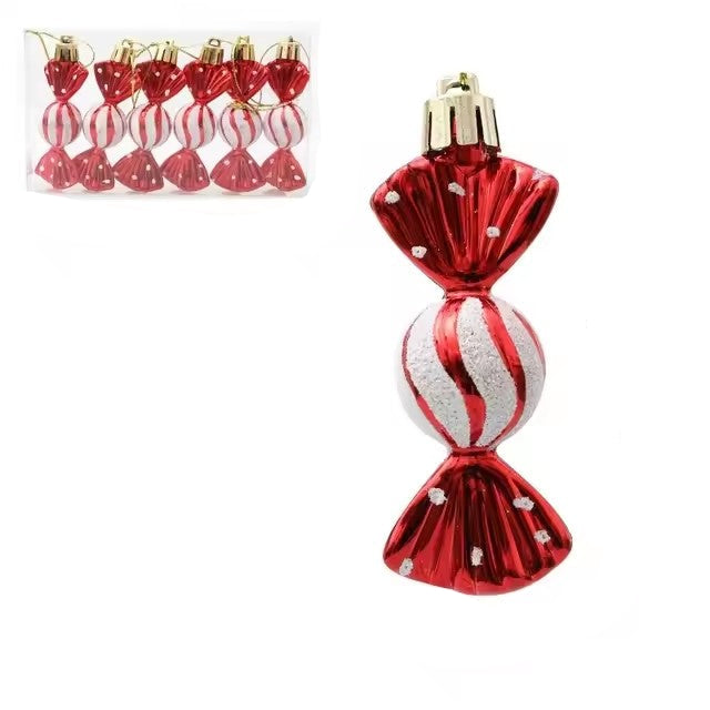 Christmas Candy Hanging Ornament Set – Colorful Holiday Tree Decorations for Christmas Trees, Wreaths, Gift Wrapping and Festive Party Displays