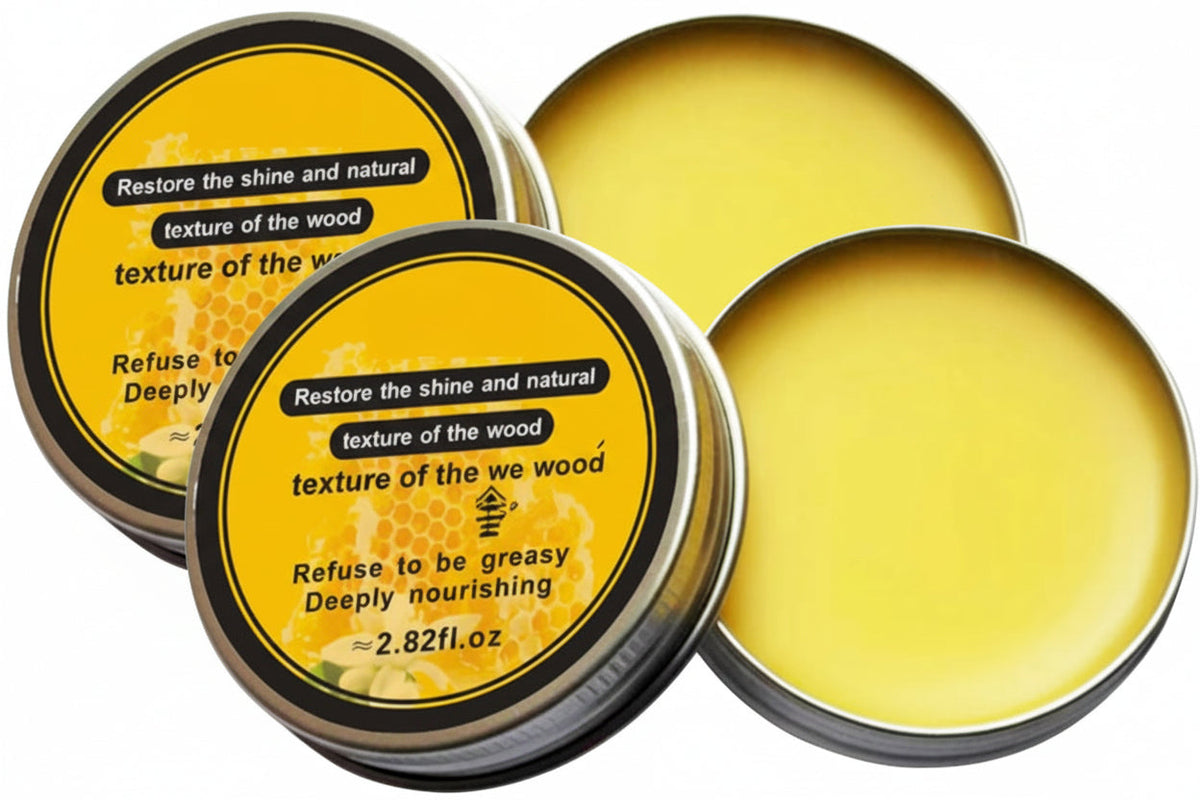 Wood Cutting Board Beeswax Paste – Food-Grade Coconut Oil and Vitamin E Conditioner for Nourishing, Protecting and Restoring Natural Wood Shine