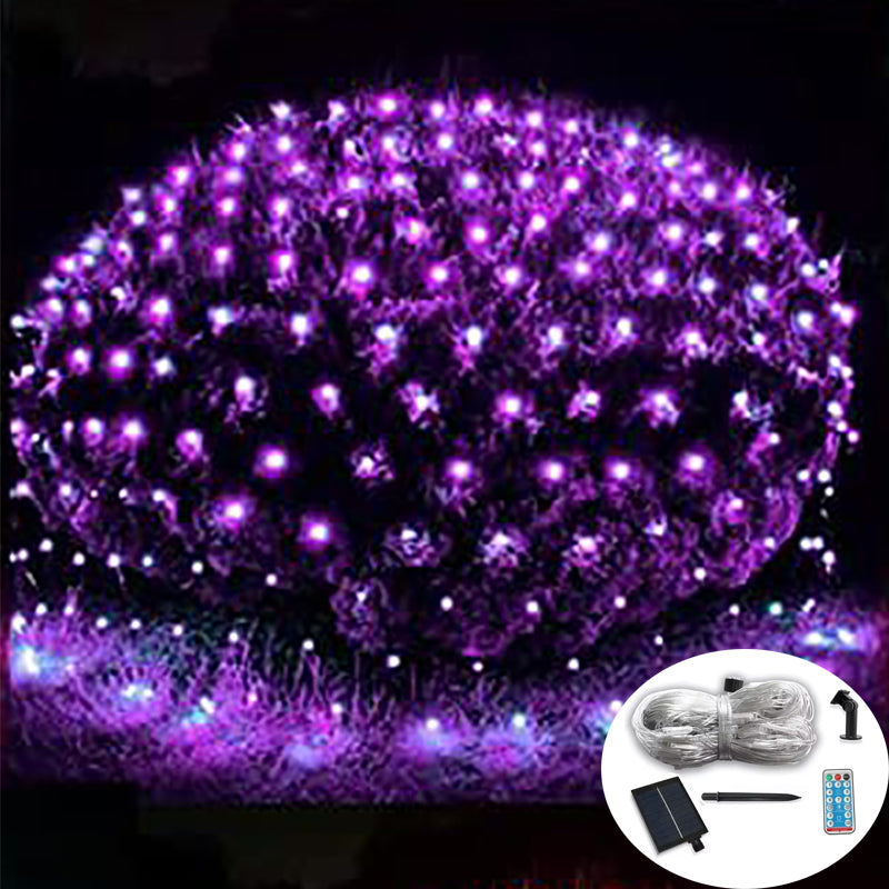 Outdoor Solar Curtain Lights – Waterproof Mesh Fairy Lights with Remote for Gardens, Weddings and Christmas Decor