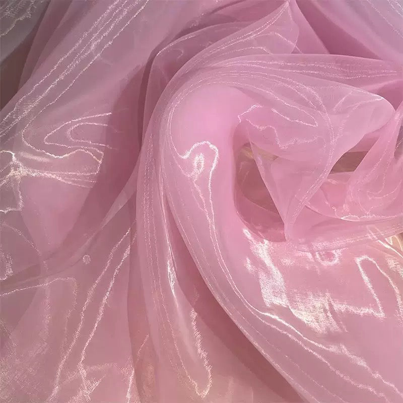 Sheer Organza Fabric Roll – Lightweight Flowing Decorative Tulle for Wedding Backdrops, Event Draping and Elegant DIY Crafts