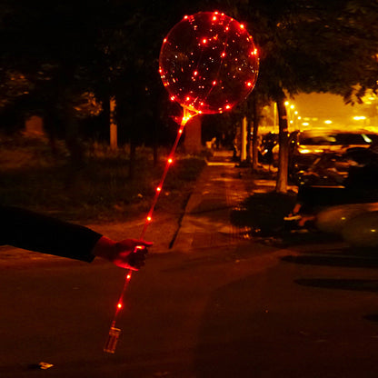 LED BoBo Balloon Set – Light Up Bubble Balloons with Flashing Handles for Christmas Parties, Birthdays and Event Decorations