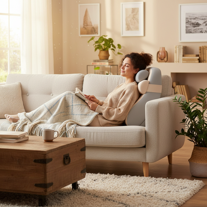 XL Reading Pillow – Ergonomic Wedge Back Support Cushion with Side Pockets, Washable Cover and Lightweight Comfort for Bed, Sofa and Lounging