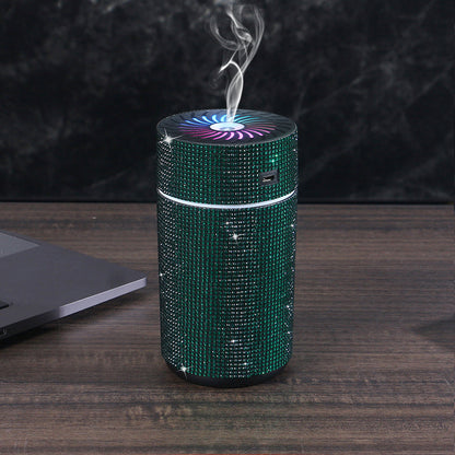 Luxury Diamond Car Diffuser – Shiny LED Humidifier and Air Freshener for Stylish Auto Interiors, Aromatherapy Ambience and Refreshing Everyday Drives