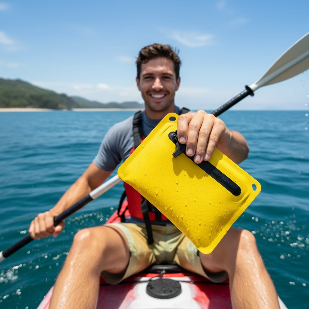Waterproof Phone Storage Bag – Arm or Thigh Mounted Pouch for Swimming, Diving, Hiking and Outdoor Essentials Protection