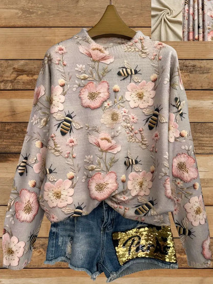 Women’s Cozy Animal Print Sweater – 3D Knit Pullover with Stylish Wildlife Design for Casual Autumn Winter Fashion