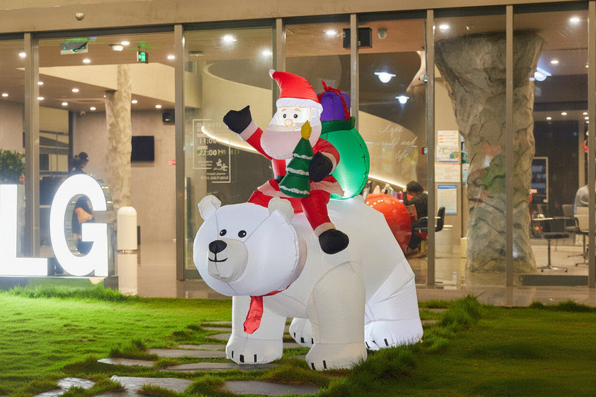 Inflatable Christmas Snowman – 8FT LED Outdoor Yard Decoration for Gardens, Lawns and Holiday Celebrations