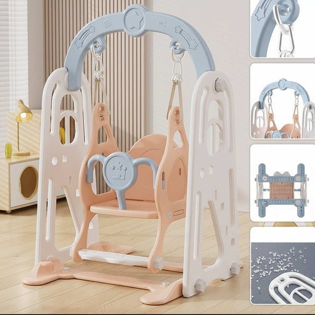 Indoor Baby Swing Chair – Safe Rocking Cradle for Toddlers Ages 1–3 with Comfortable Seat for Home Entertainment and Playtime