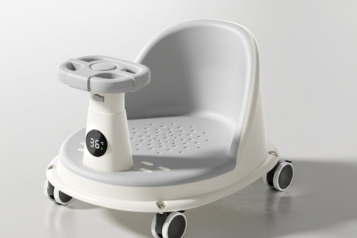 Smart Temperature Baby Bath Seat – Multifunctional Toddler Bath Chair with Safe Materials for Comfortable Bathtub and Shower Support