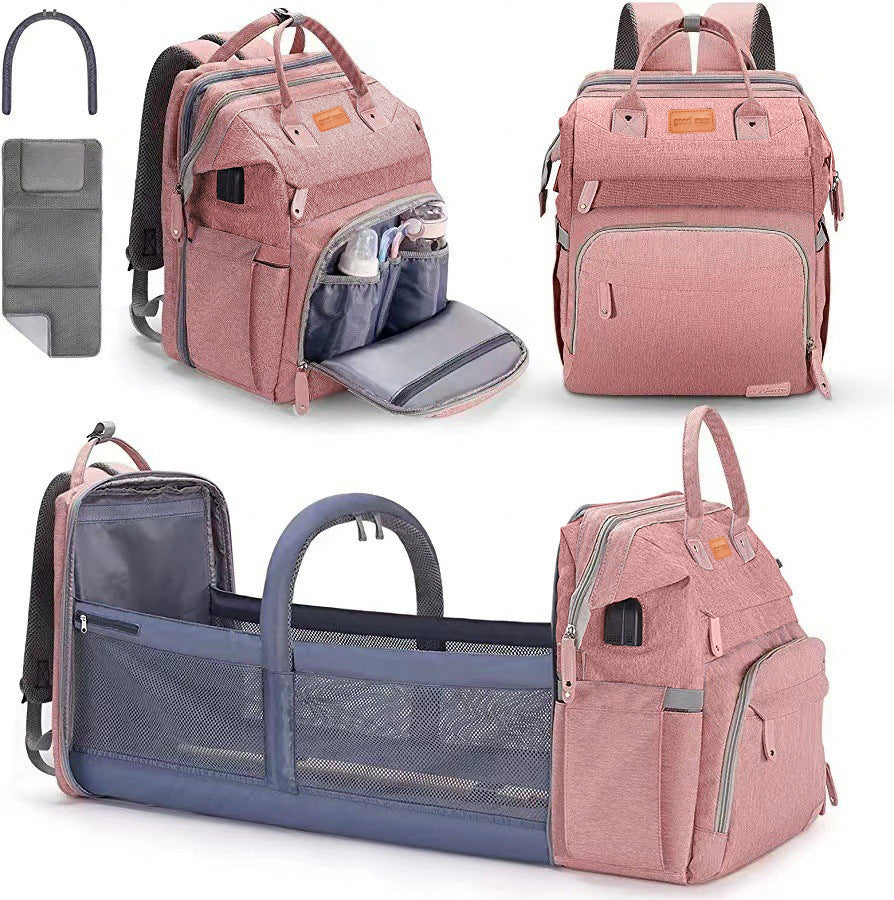 Waterproof Diaper Backpack - Large Capacity Baby Bag with Insulated Bottle Pockets for Moms, Travel and Nursery Organization