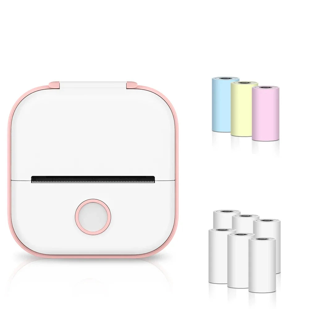 Wireless Mini Thermal Printer-Portable Pocket Sticker Printer for Journals Notes DIY Crafts and Student Organization
