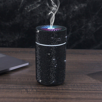 Luxury Diamond Car Diffuser – Shiny LED Humidifier and Air Freshener for Stylish Auto Interiors, Aromatherapy Ambience and Refreshing Everyday Drives