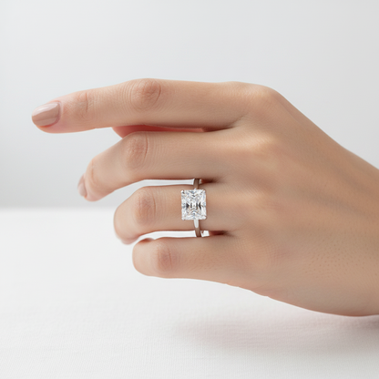 Oval Radiant Moissanite Ring – 1-3CT D Color VVS Diamond-Look S925 Silver White Gold-Plated Jewelry for Women, Engagements, Weddings and Luxury Gifts
