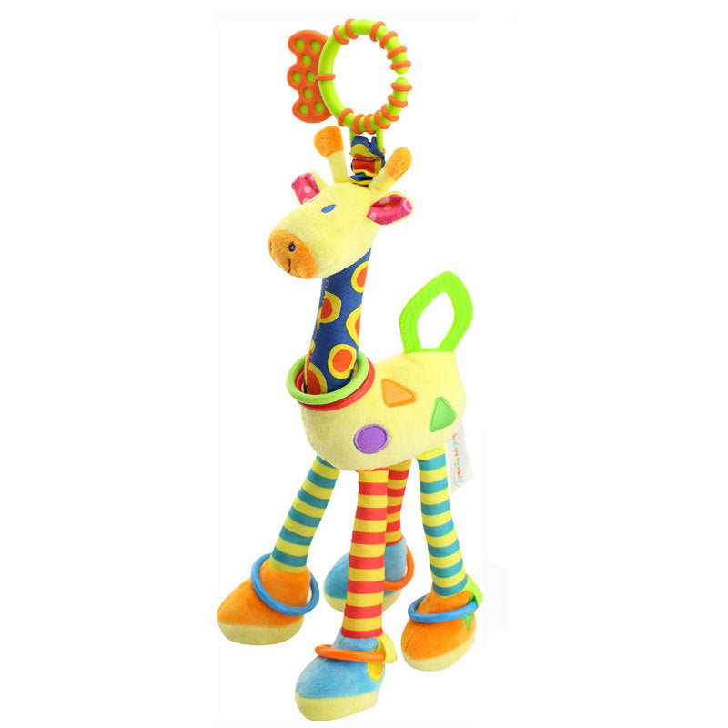Baby Crib Mobile Toy – Soft Hanging Rattle with Stuffed Animals for Stroller and Nursery, Sensory Stimulation, Grasping and Early Learning