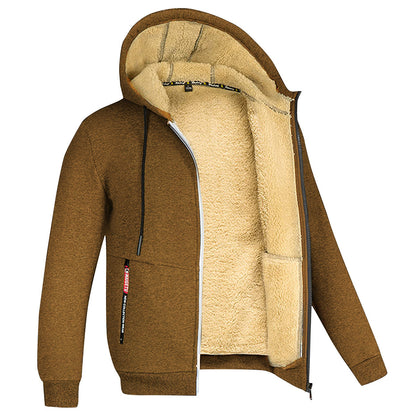 Men's Full Zip Fleece Hoodie - Casual Winter Jacket for Streetwear, Sports and Everyday Comfort
