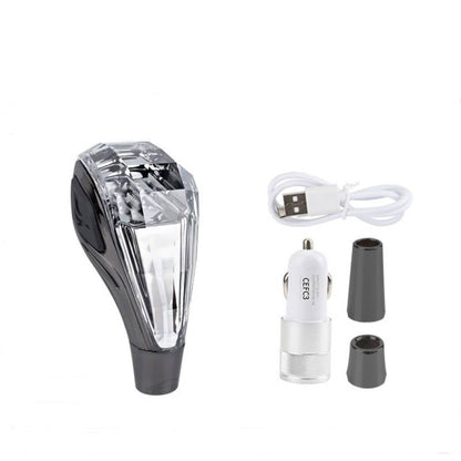 Seven-Color LED Crystal Shift Knob – Universal Illuminated Gear Shifter Handle Compatible with 8mm, 10mm and 12mm Shift Rods