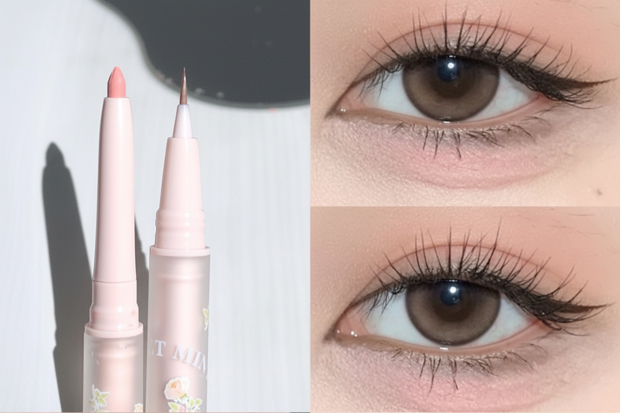 Double End Makeup Pen – Lying Silkworm Highlighter and Contour Stick for Bright Eyes and Natural Definition