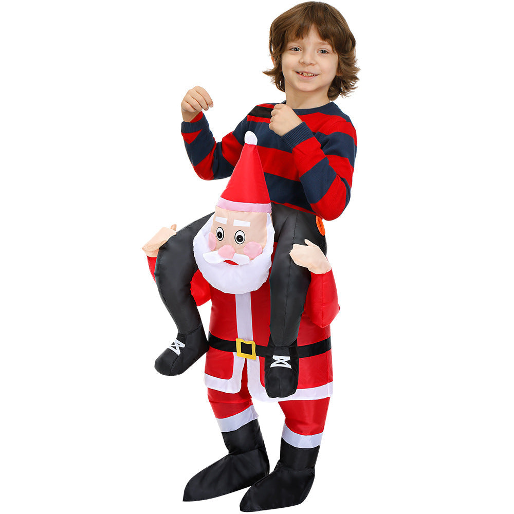 Inflatable Dinosaur Costume Set - Funny Halloween Cosplay Outfit for Adults and Kids Party Entertainment and Roleplay