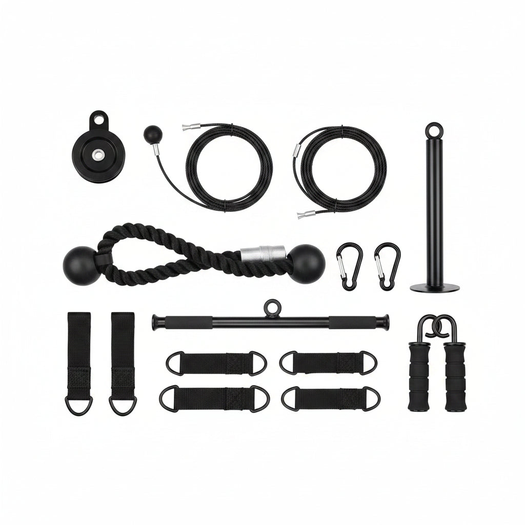 Home Gym Pulley System – Fixed Gantry Cable Block for Weight Lifting, Core Training and Full Body Resistance Workouts