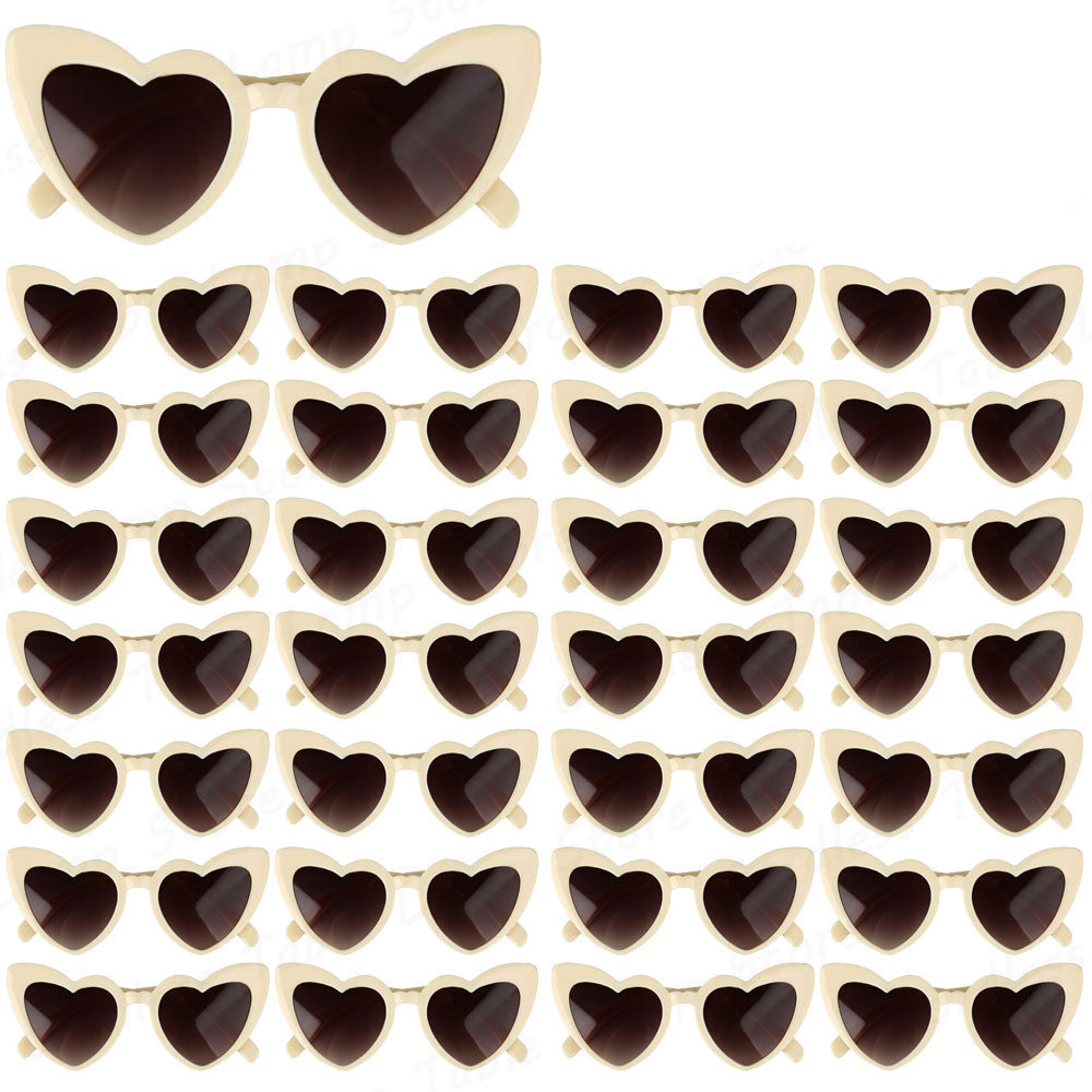 Wedding Heart Sunglasses Set - Trendy Bride and Bridesmaid Party Favors for Weddings, Hen Nights and Celebrations