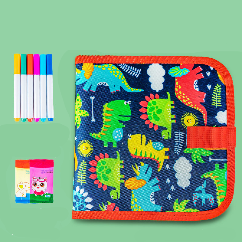Reusable Doodle Drawing Book-Erasable Coloring and Writing Activity Set for Toddlers Travel Learning and Creative Play