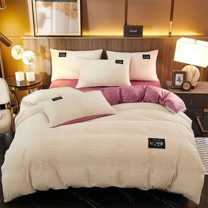 Velvet Duvet Cover Set - Ultra Soft Winter Bedding Collection for Cozy Warmth and Luxurious Comfort