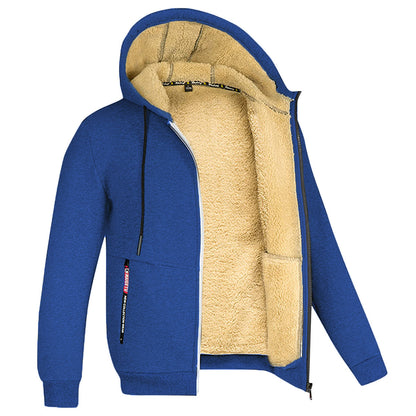 Men's Full Zip Fleece Hoodie - Casual Winter Jacket for Streetwear, Sports and Everyday Comfort