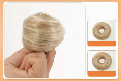Elastic Ponytail Hair Band – Heat Resistant Synthetic Hair Wrap for Instant Fuller Bun and Stylish Hairstyles