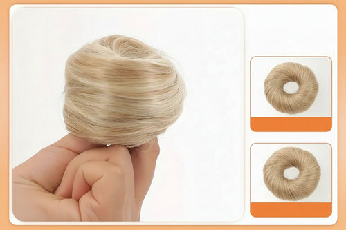Elastic Ponytail Hair Band – Heat Resistant Synthetic Hair Wrap for Instant Fuller Bun and Stylish Hairstyles