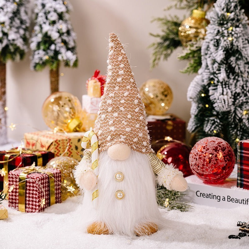 LED Christmas Gnome Plush – Light Up Knitted Elf Decoration for Cozy Holiday Home Displays and Gifts