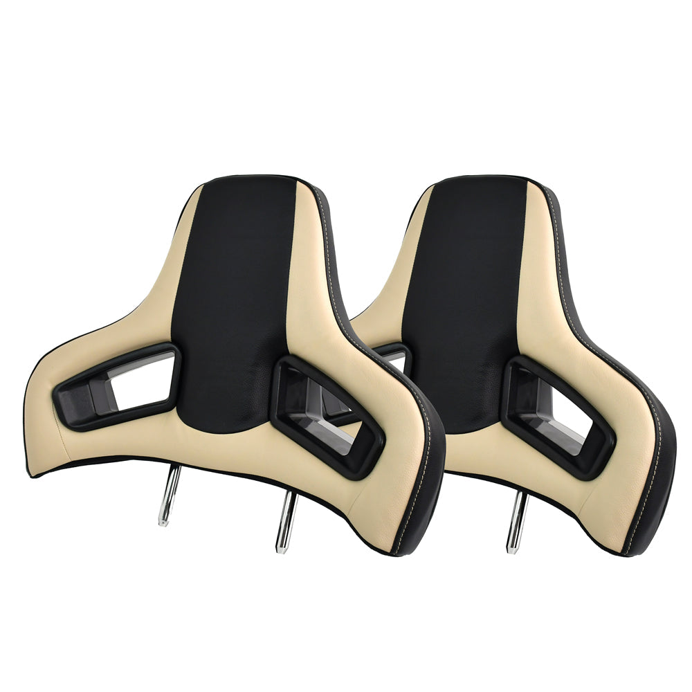 Premium Leather Racing Headrest – High-Quality Automotive Neck Support Cushion for Vehicle Seats, Driving Comfort and Sporty Interior Styling