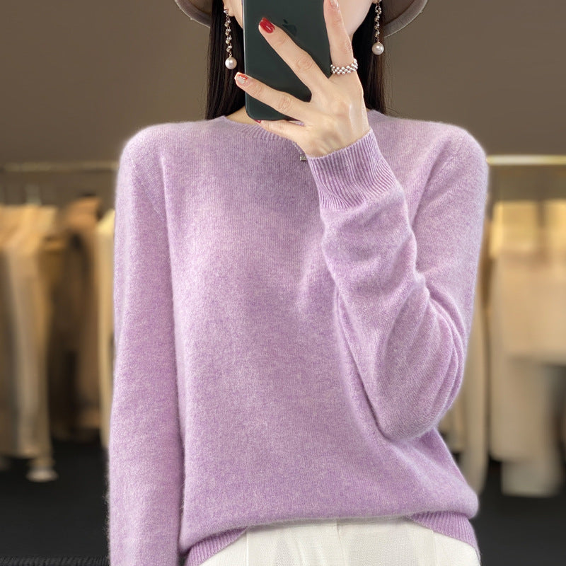 Merino Wool Sweater – Women’s Soft Cashmere Feel Knit Pullover for Autumn Winter Comfort and Timeless Everyday Style