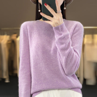 Merino Wool Sweater – Women’s Soft Cashmere Feel Knit Pullover for Autumn Winter Comfort and Timeless Everyday Style