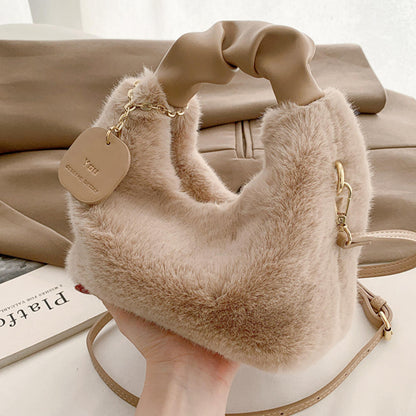 Pumpkin Plush Crossbody Bag – Cute Autumn Winter Shoulder Purse for Everyday Fashion, Travel and Seasonal Style