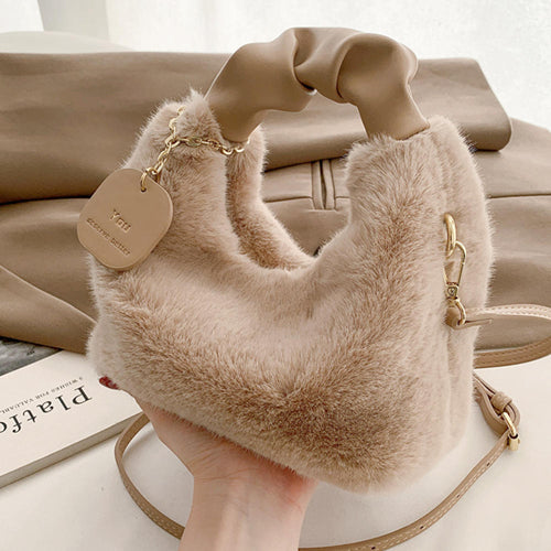 Pumpkin Plush Crossbody Bag – Cute Autumn Winter Shoulder Purse for Everyday Fashion, Travel and Seasonal Style