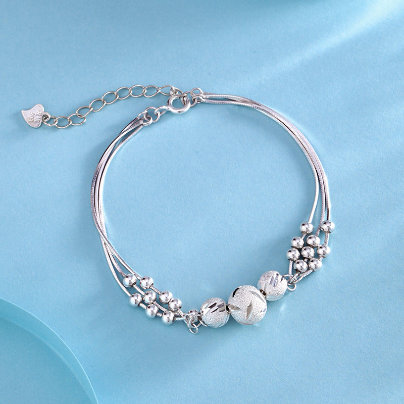 Sterling Silver Heart Bracelet – 925 Korean Pink Crystal Charm Jewelry with Romantic Design for Women, Parties, Anniversaries and Gifts