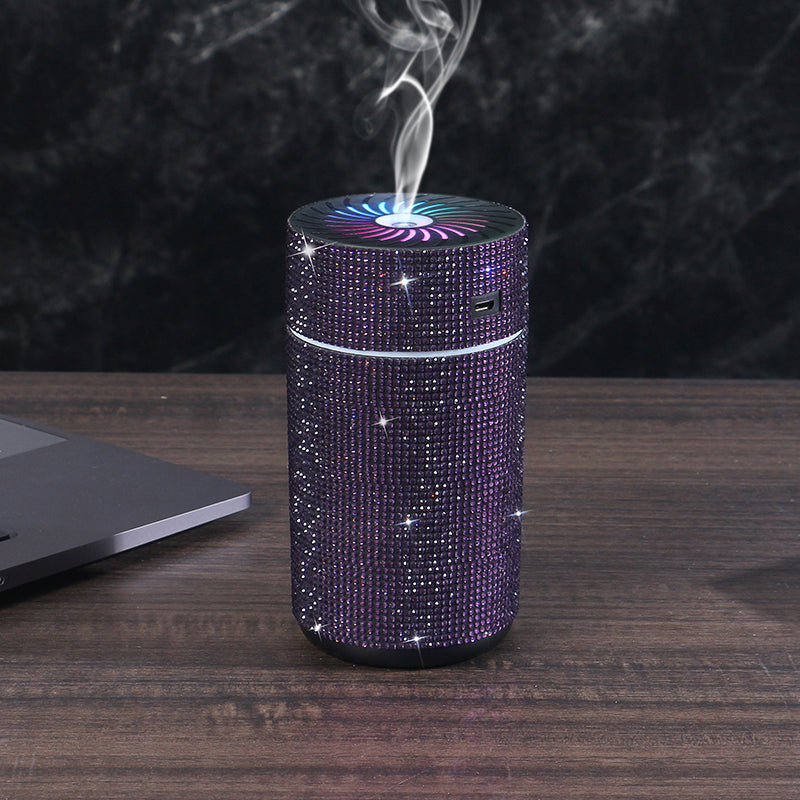 Luxury Diamond Car Diffuser – Shiny LED Humidifier and Air Freshener for Stylish Auto Interiors, Aromatherapy Ambience and Refreshing Everyday Drives