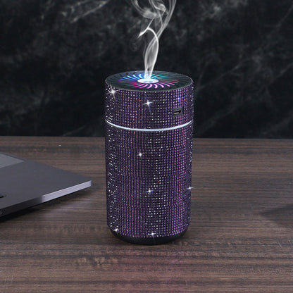 Luxury Diamond Car Diffuser – Shiny LED Humidifier and Air Freshener for Stylish Auto Interiors, Aromatherapy Ambience and Refreshing Everyday Drives