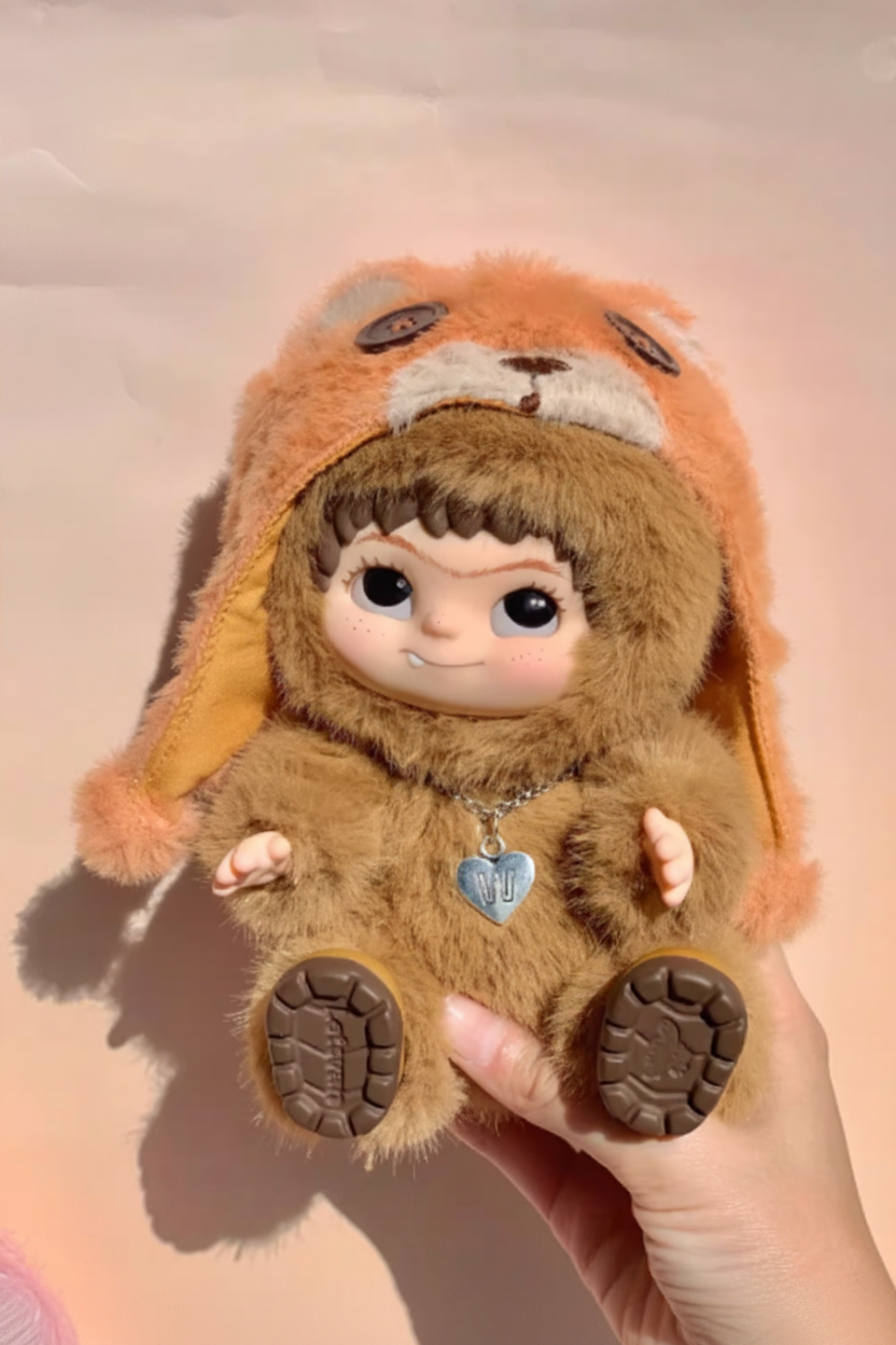 Wakuku Plush Doll Keychain - Kawaii Vinyl Toy Backpack Pendant Accessory for Collectors, Gifts and Cute Everyday Decoration