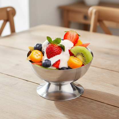 Stainless Steel Goblet Dessert Bowls – Elegant 2026 Ice Cream, Salad, Fruit and Snack Cups for Home Dining, KTV Bars and Parties
