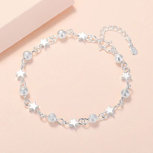 Sterling Silver Lucky Bead Bracelet – 925 Luxury Multi-Layer Charm Jewelry with Elegant Design for Women, Parties, Anniversaries and Gifts