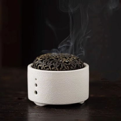 Creative Ceramic Incense Burner – Decorative Aromatherapy Incense Holder with Elegant Pedestal Design for Home Fragrance, Meditation, Yoga and Relaxation