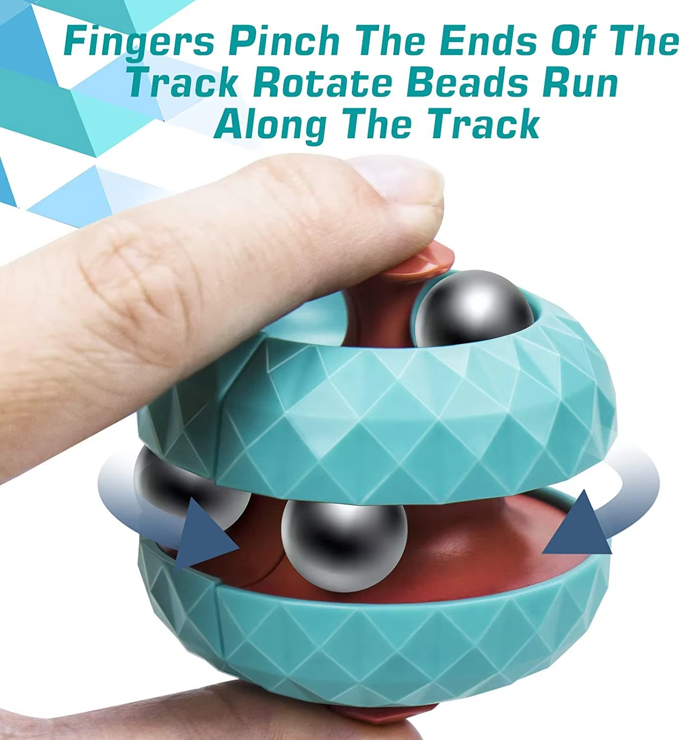 Track Ball Sensory Fidget Cube – Infinite Flip Decompression Toy with Rolling Ball for Stress Relief, Focus, Finger Play and Sensory Stimulation