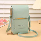 TouchGuard™ Leather Phone Crossbody Bag