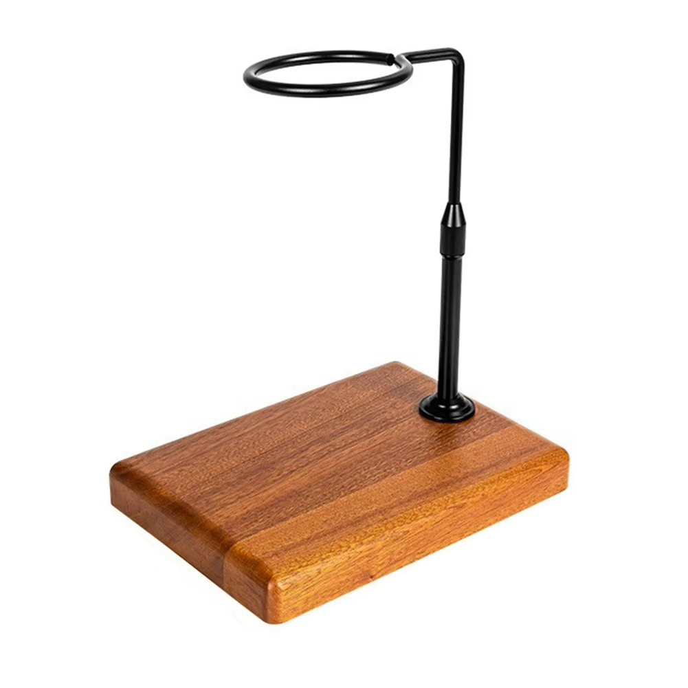 Aluminum Pour Over Coffee Stand – Rotatable Drip Filter Holder with Solid Wood Base for Manual Coffee Brewing, Home, Office and Travel Use