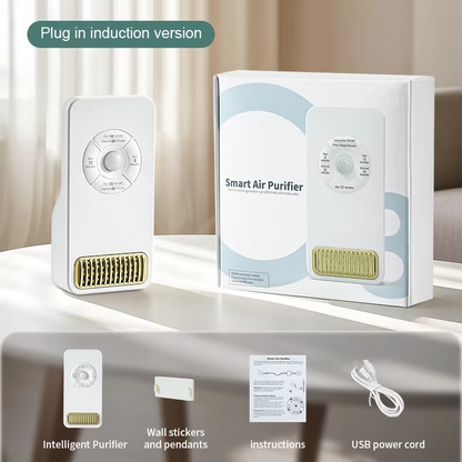 Smart Home Air Purifier – High-Power USB Plug-In Air Cleaner with Built-In Sensor, Automatic Operation and Maintenance-Free Design