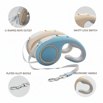 Automatic Retractable Dog Leash – 3m/5m Telescopic Pet Lead for Small & Medium Dogs, Daily Walks, Outdoor Trips and Everyday Use