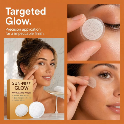 Sun-Free Glow Patches – Advanced Microdart Tanning Patches for a Natural-Looking Bronzed Glow, UV-Free Self-Tanning for Women